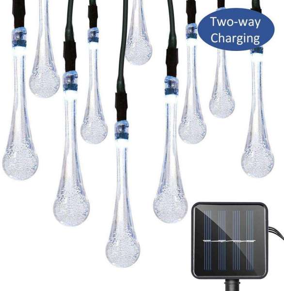 Sunbonar 30LEDS garden lighting outdoor Amazon ebay best seller Solar waterdrop lights